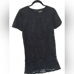 NEW! J. McLaughlin Black Eyelet Embroidery Bainbridge Shift Dress - Never Worn!